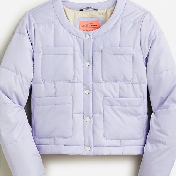 J.Crew Light Purple Quilted Puffer Jacket (Size XS) - Picture 2 of 9